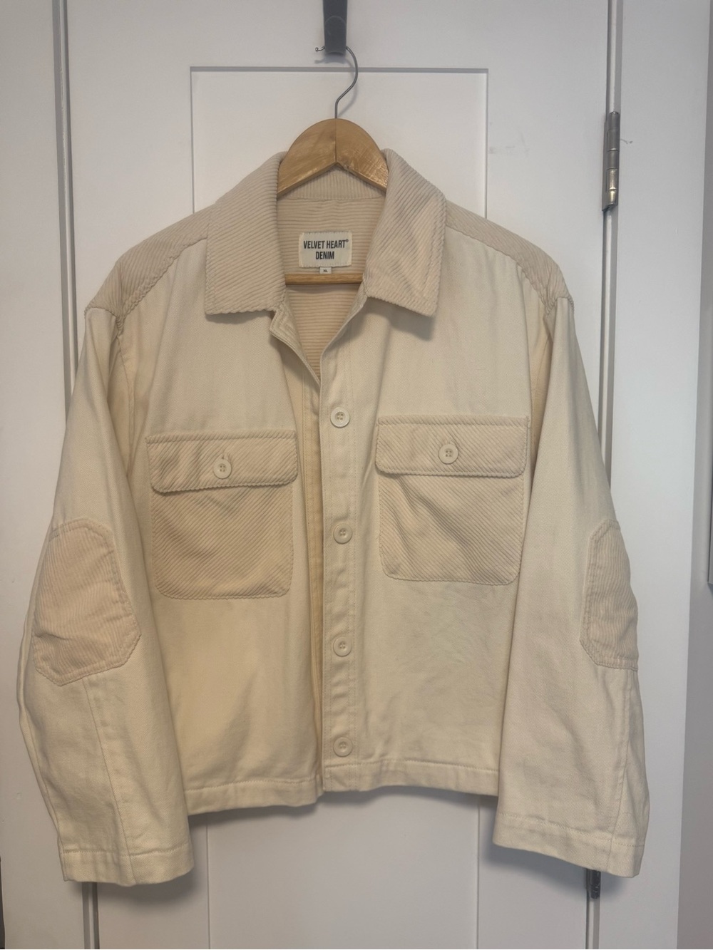 Velvet Heart Cream Utility Jacket